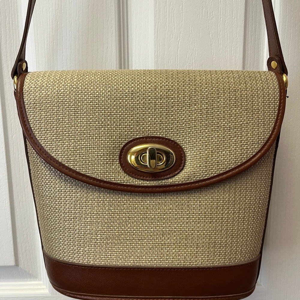 Elegant Cream and Brown Women's Bag